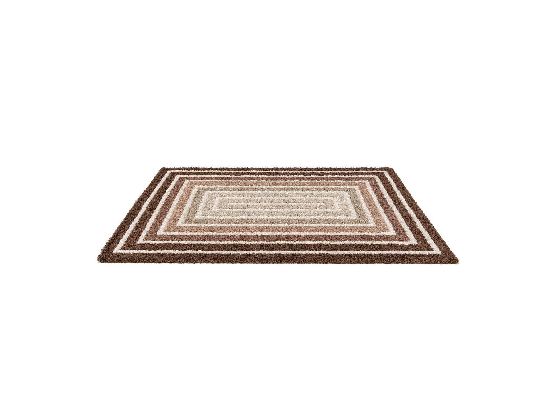 Lyzzo - Long Pile Rug - Graphic Pattern - Brown