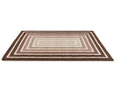 Lyzzo - Tapis Poils Longs - Motif Graphique - Marron