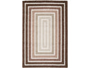 Lyzzo - Tapis Poils Longs - Motif Graphique - Marron