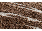 Tavaro - Alfombra de pelo largo - Motivo abstracto - Marrón