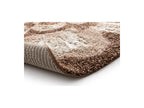 Mocca - Round Long Pile Rug - Abstract Pattern