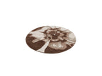 Mocca - Round Long Pile Rug - Abstract Pattern