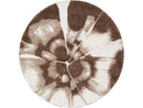 Mocca - Tapis Rond Poils Longs - Motif Abstrait
