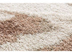 Round Long-Pile Leche Rug Abstract Pattern