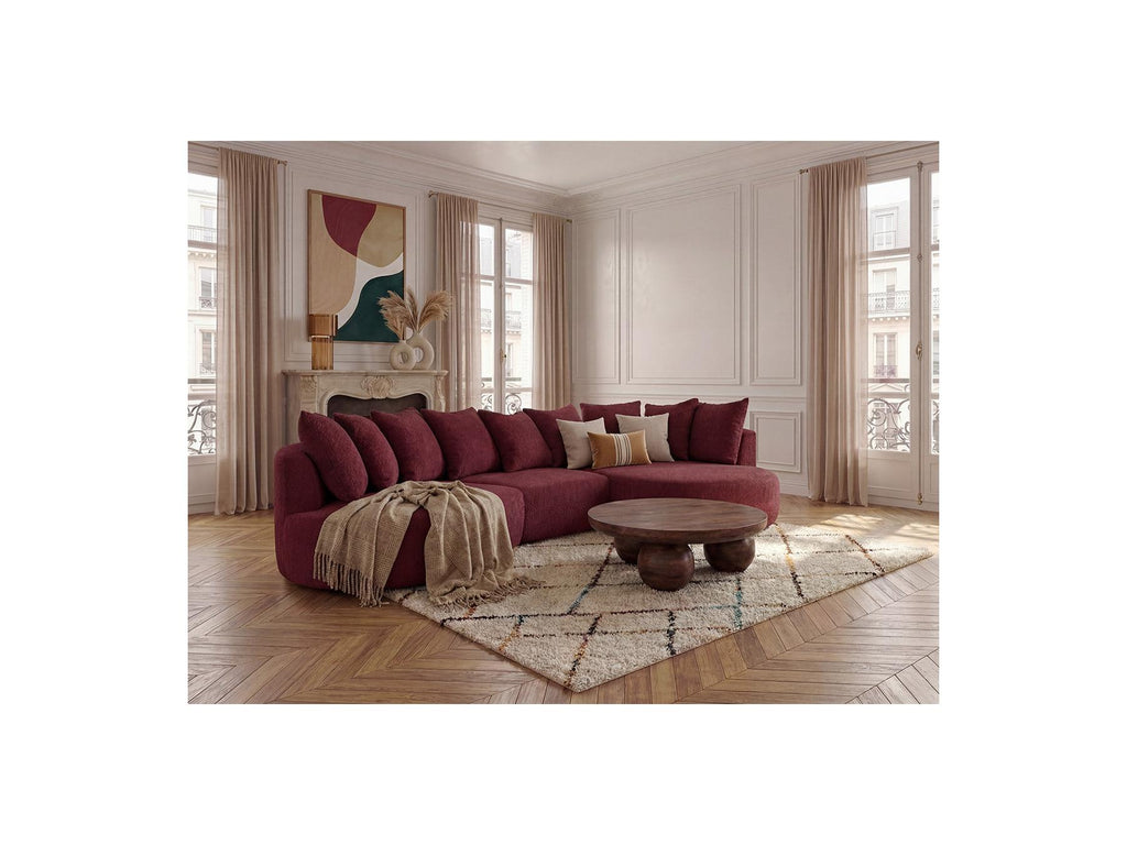 Calypso - Fixed Corner Sofa - Bouclé Fabric - Right-hand Corner