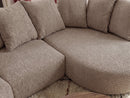 Calypso - Canapé D'Angle Fixe - Tissu Bouclette - Angle Droit