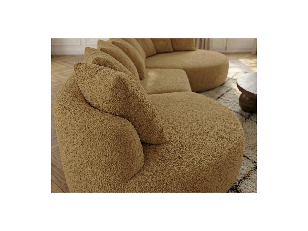 Calypso - Fixed Corner Sofa - Bouclé Fabric - Right-hand Corner