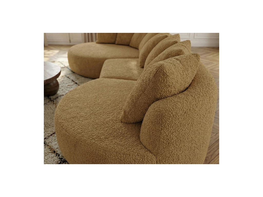 Calypso - Fixed Corner Sofa - Bouclé Fabric - Left-Hand Corner