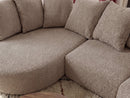Calypso - Canapé D'Angle Fixe - Tissu Bouclette - Angle Gauche