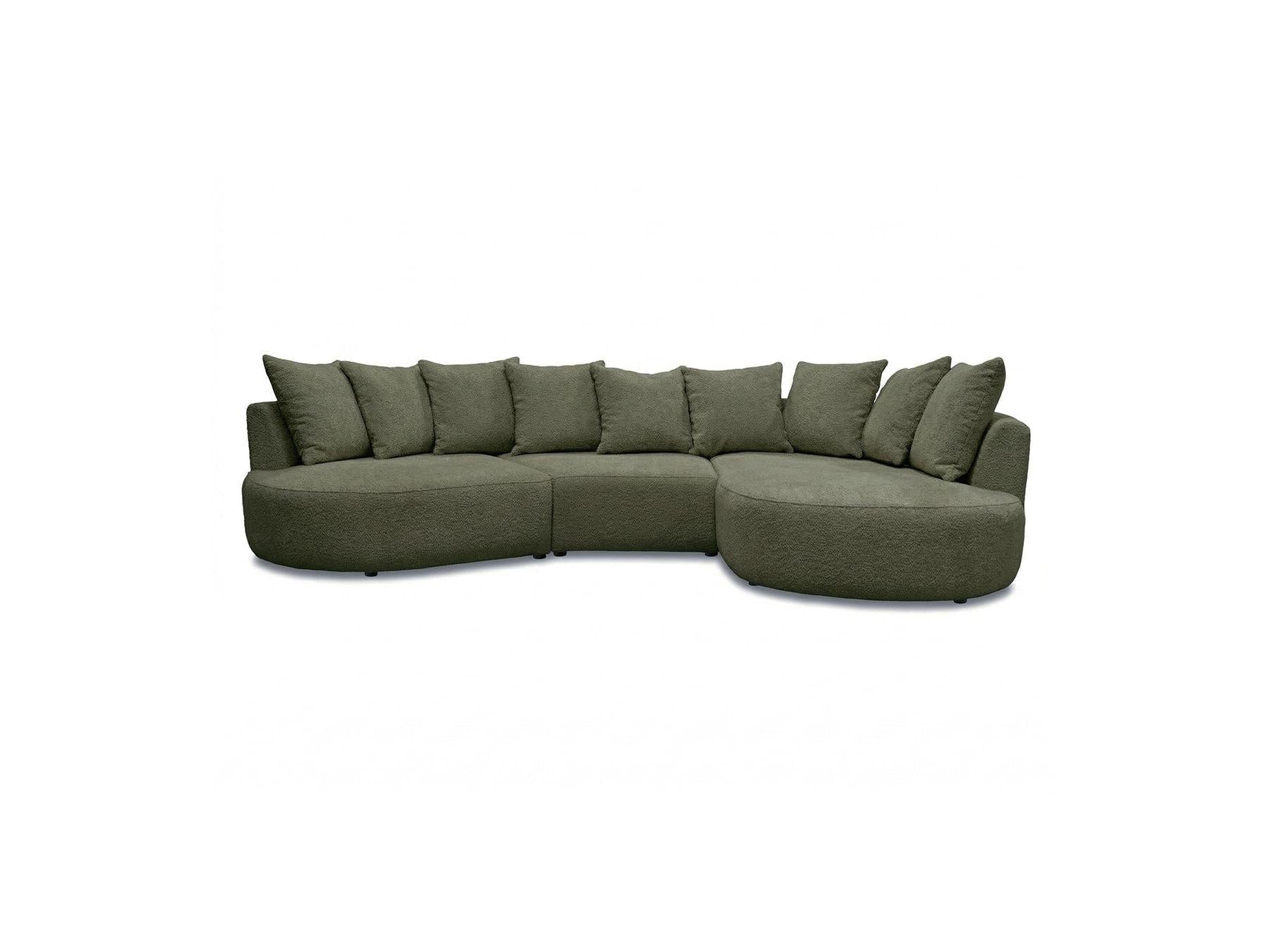 Calypso - Fixed Corner Sofa - Bouclé Fabric - Right-hand Corner