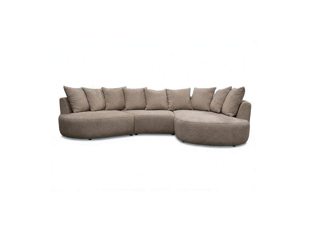 Calypso - Fixed Corner Sofa - Bouclé Fabric - Right-hand Corner