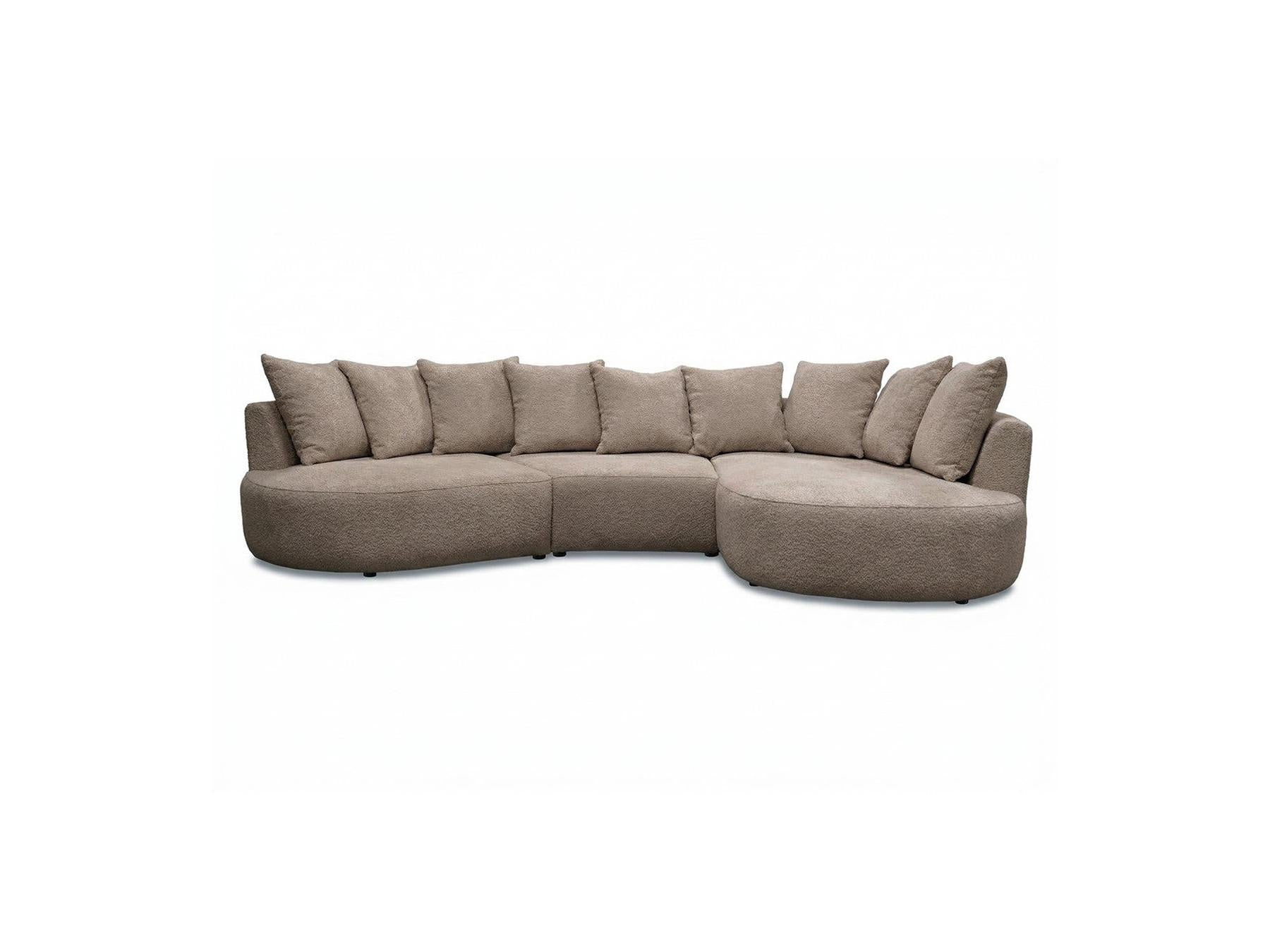 Calypso - Fixed Corner Sofa - Bouclé Fabric - Right-hand Corner