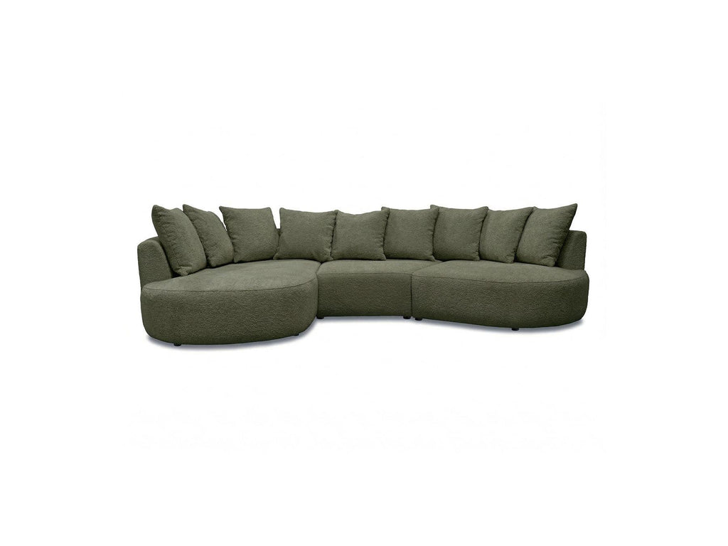 Calypso - Fixed Corner Sofa - Bouclé Fabric - Left-Hand Corner
