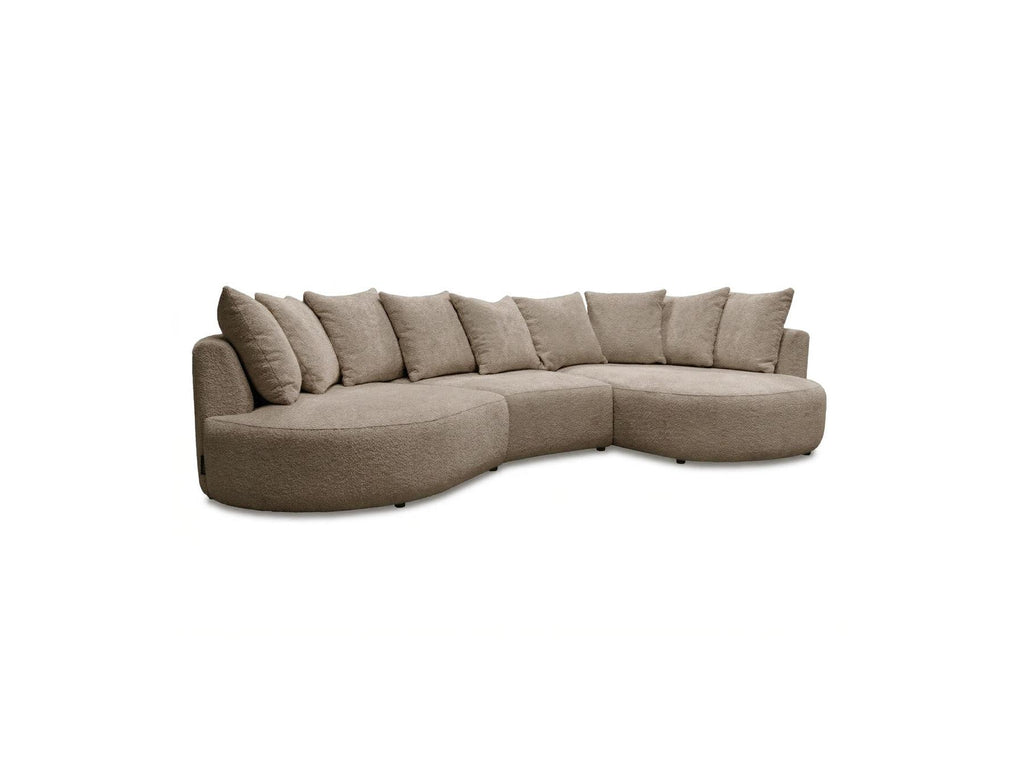 Calypso - Fixed Corner Sofa - Bouclé Fabric - Right-hand Corner