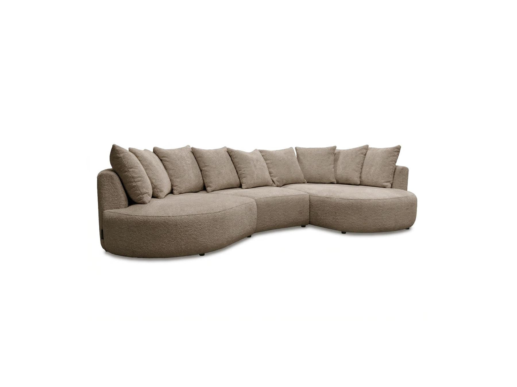 Calypso - Fixed Corner Sofa - Bouclé Fabric - Right-hand Corner