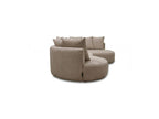 Calypso - Fixed Corner Sofa - Bouclé Fabric - Right-hand Corner