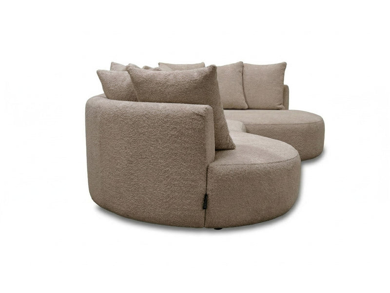 Calypso - Canapé D'Angle Fixe - Tissu Bouclette - Angle Droit