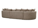 Calypso - Canapé D'Angle Fixe - Tissu Bouclette - Angle Droit