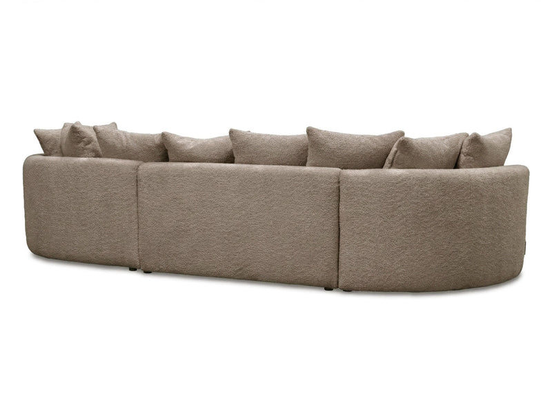 Calypso - Canapé D'Angle Fixe - Tissu Bouclette - Angle Droit