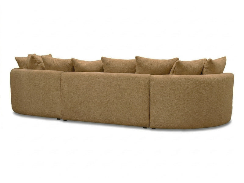 Calypso - Canapé D'Angle Fixe - Tissu Bouclette - Angle Droit