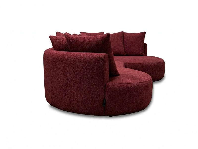 Calypso - Canapé D'Angle Fixe - Tissu Bouclette - Angle Droit