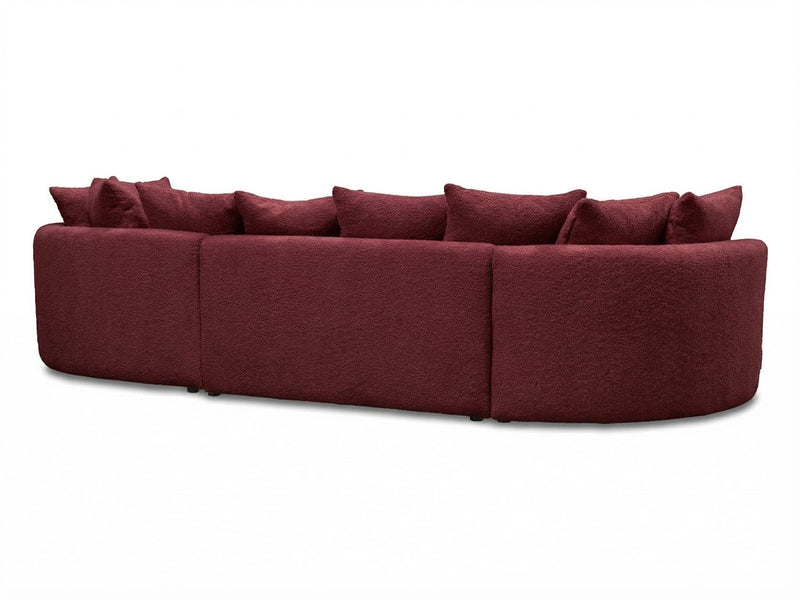 Calypso - Canapé D'Angle Fixe - Tissu Bouclette - Angle Droit