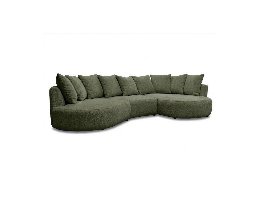 Calypso - Fixed Corner Sofa - Bouclé Fabric - Right-hand Corner