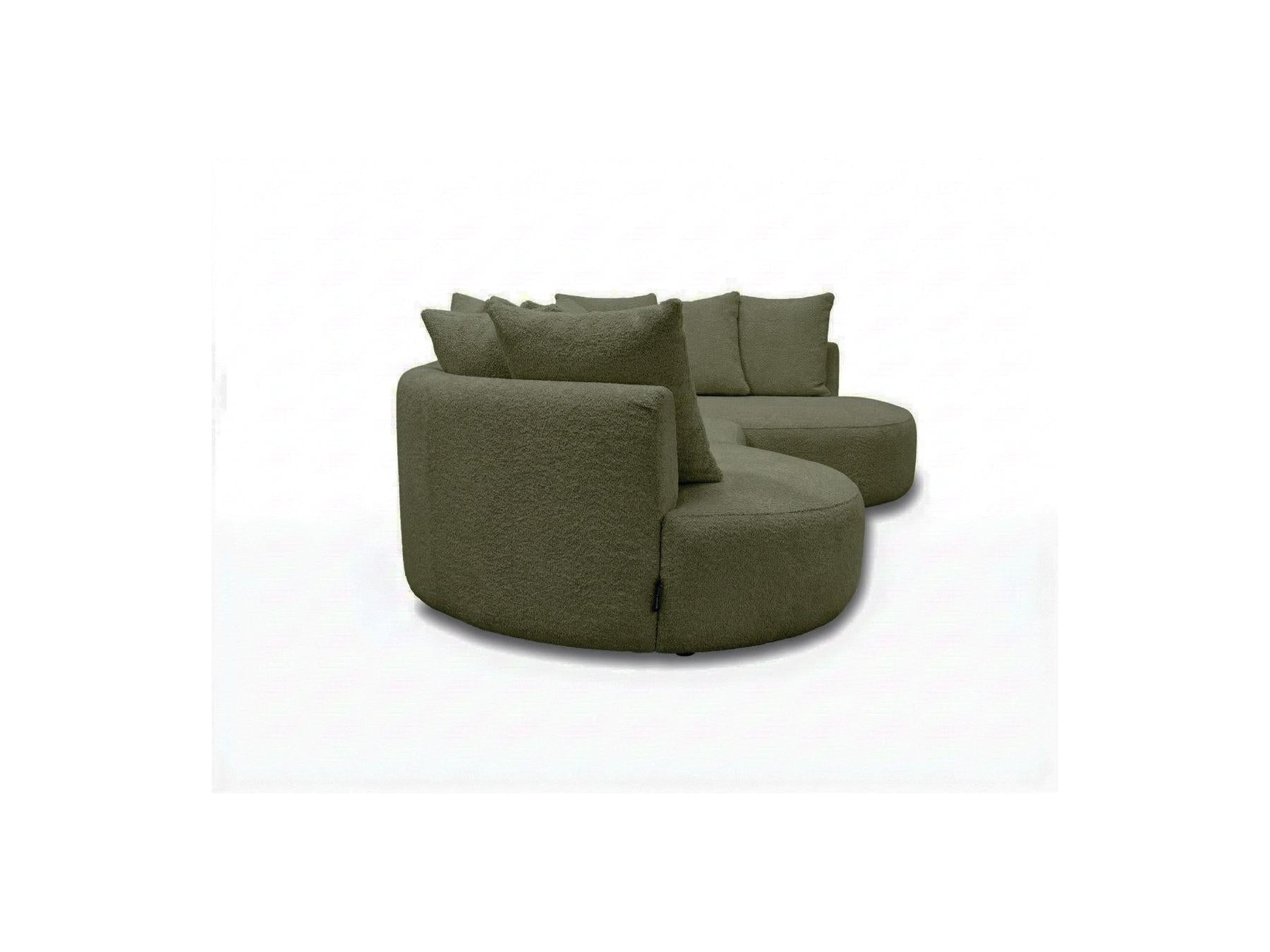 Calypso - Fixed Corner Sofa - Bouclé Fabric - Right-hand Corner