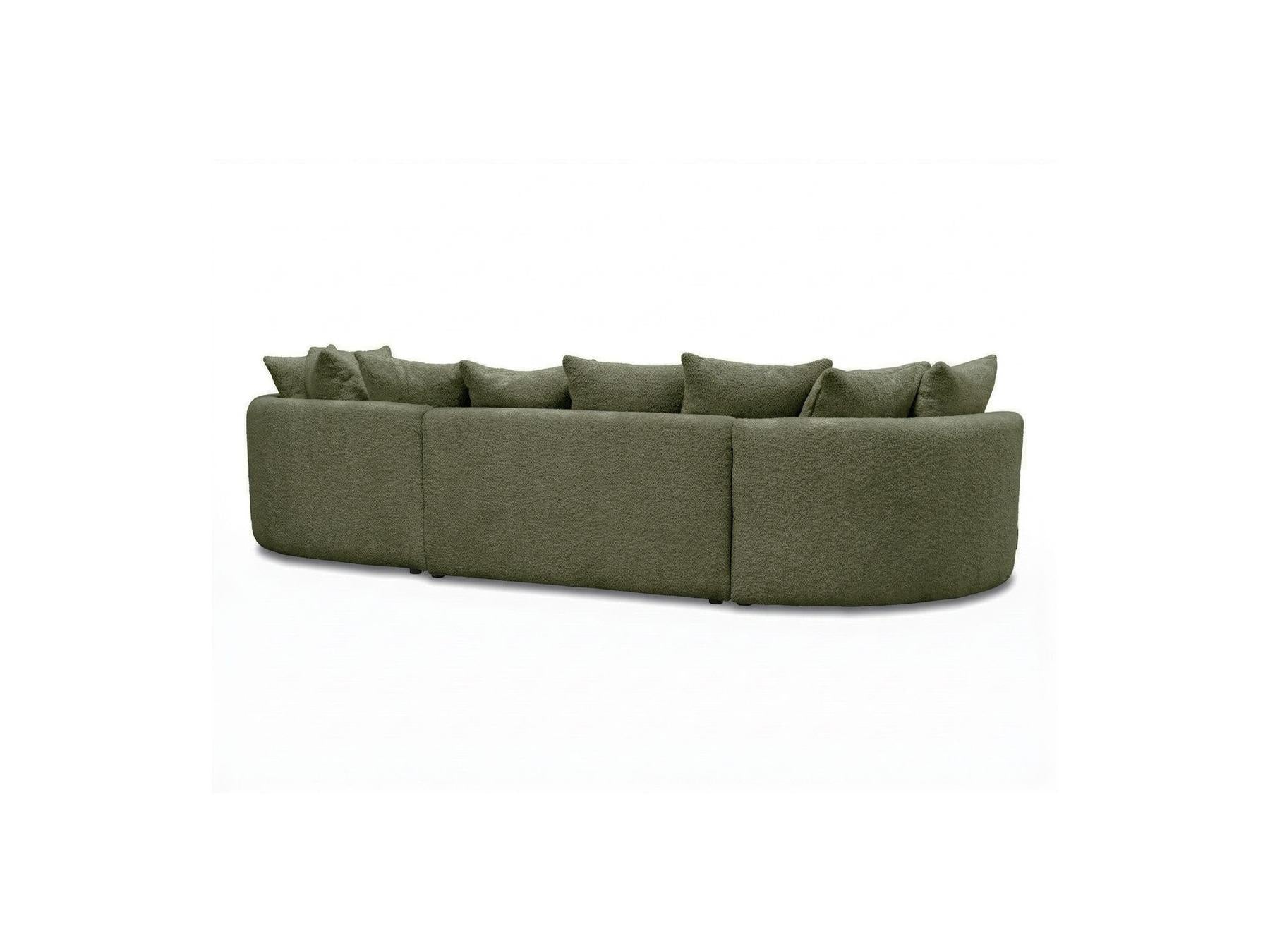 Calypso - Fixed Corner Sofa - Bouclé Fabric - Right-hand Corner