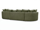 Calypso - Canapé D'Angle Fixe - Tissu Bouclette - Angle Droit