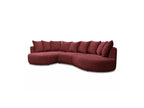 Calypso - Fixed Corner Sofa - Bouclé Fabric - Left-Hand Corner