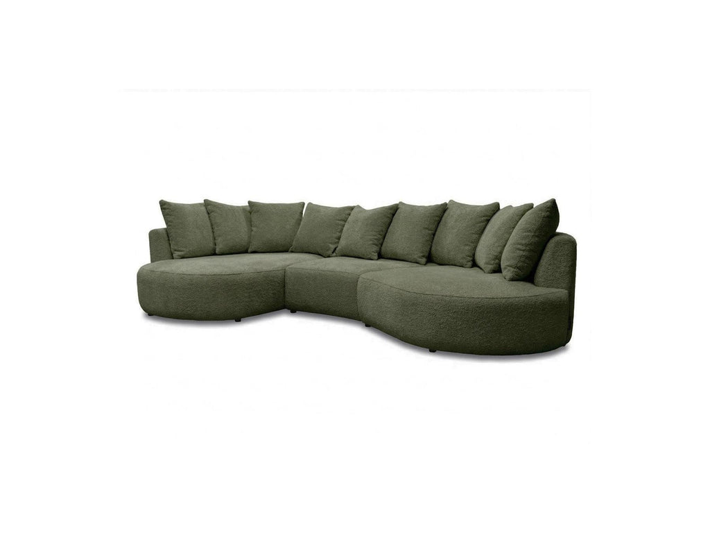 Calypso - Fixed Corner Sofa - Bouclé Fabric - Left-Hand Corner