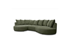 Calypso - Fixed Corner Sofa - Bouclé Fabric - Left-Hand Corner