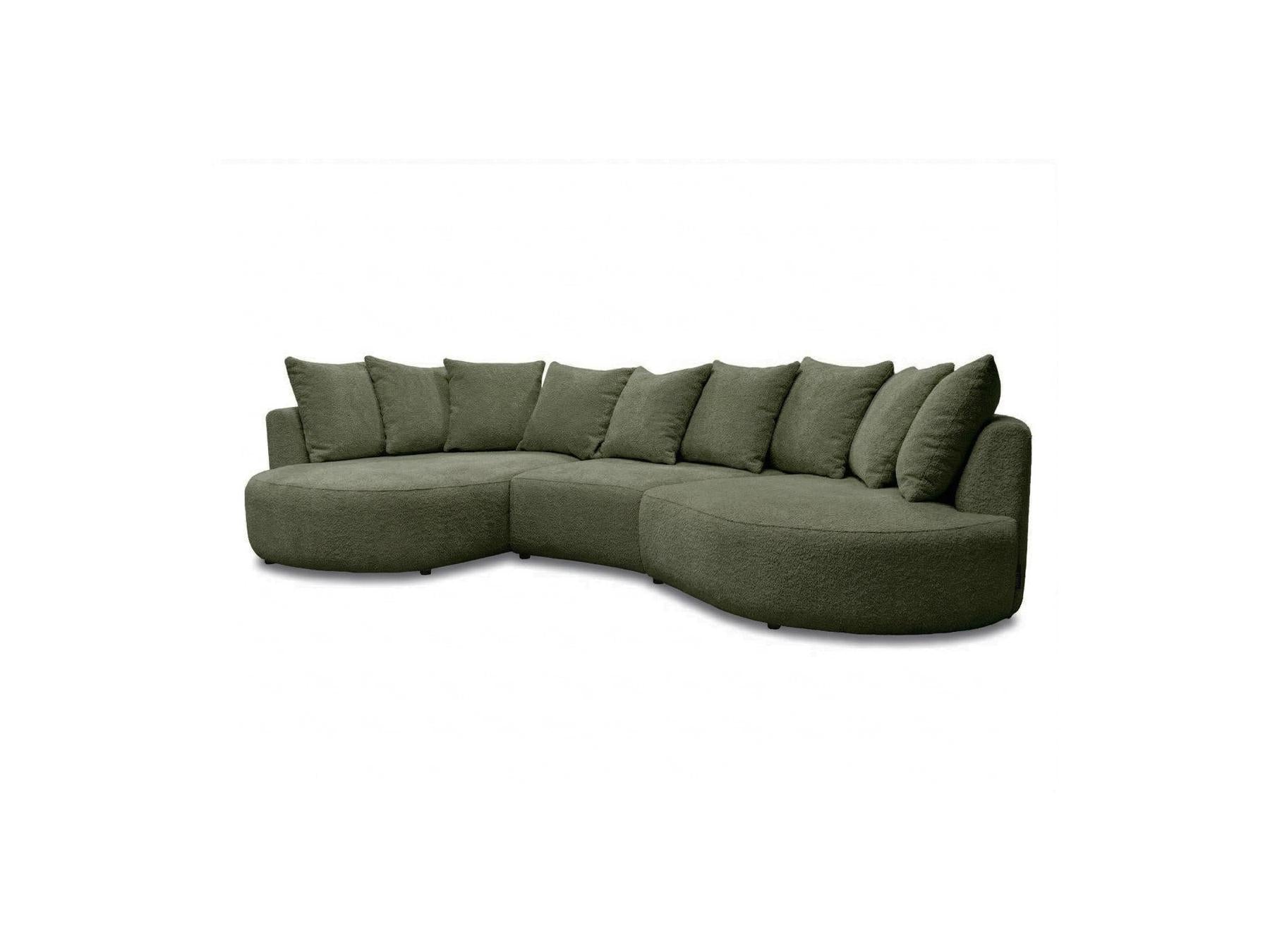 Calypso - Fixed Corner Sofa - Bouclé Fabric - Left-Hand Corner