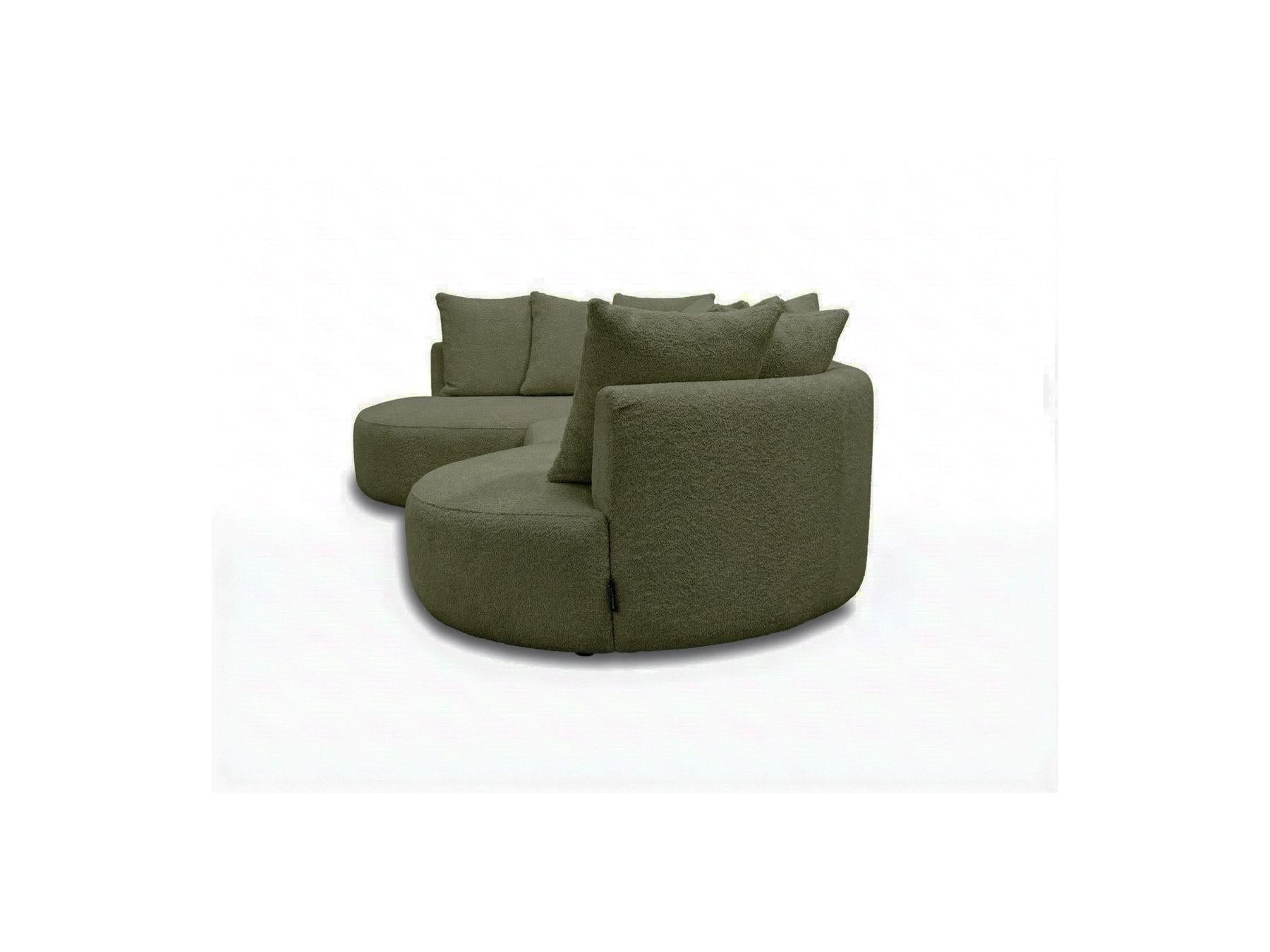 Calypso - Fixed Corner Sofa - Bouclé Fabric - Left-Hand Corner