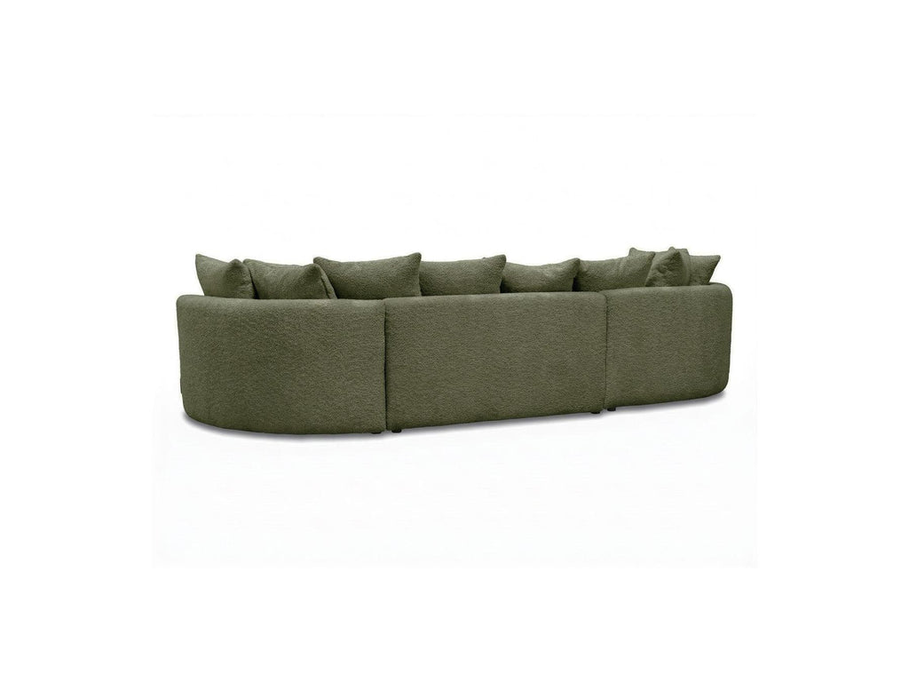 Calypso - Fixed Corner Sofa - Bouclé Fabric - Left-Hand Corner