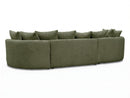 Calypso - Canapé D'Angle Fixe - Tissu Bouclette - Angle Gauche
