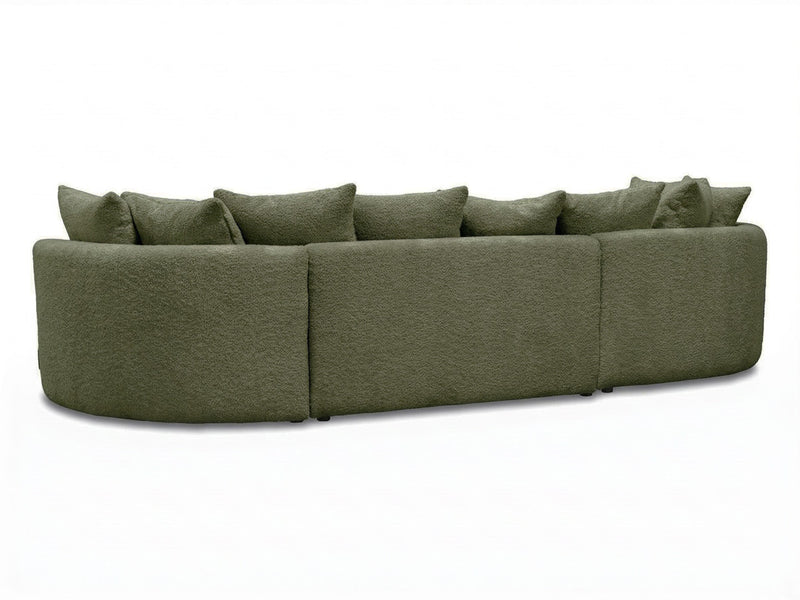 Calypso - Canapé D'Angle Fixe - Tissu Bouclette - Angle Gauche