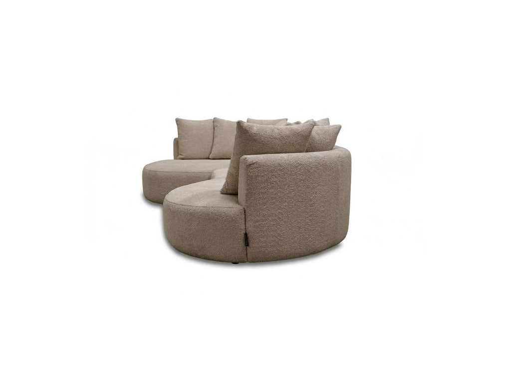 Calypso - Fixed Corner Sofa - Bouclé Fabric - Left-Hand Corner