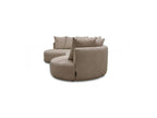 Calypso - Fixed Corner Sofa - Bouclé Fabric - Left-Hand Corner