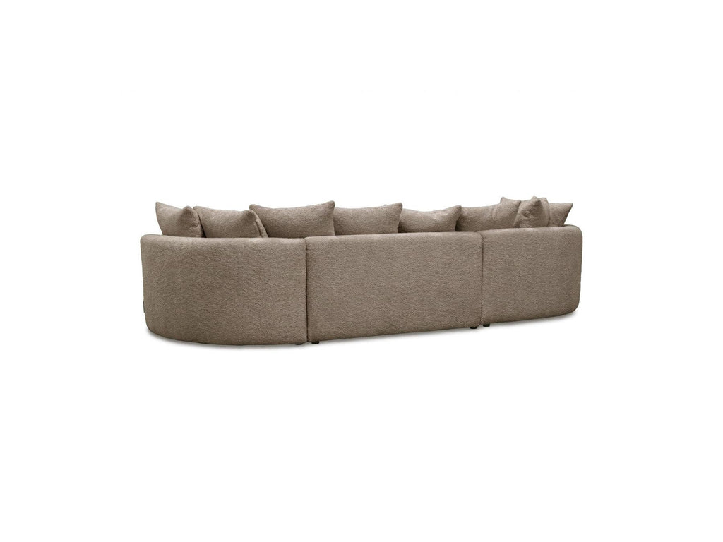Calypso - Fixed Corner Sofa - Bouclé Fabric - Left-Hand Corner