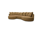 Calypso - Fixed Corner Sofa - Bouclé Fabric - Left-Hand Corner