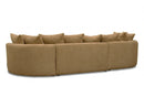 Calypso - Canapé D'Angle Fixe - Tissu Bouclette - Angle Gauche