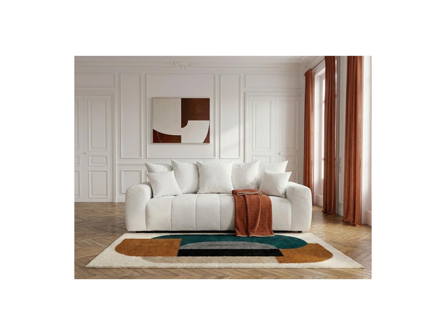 Roxelane - Canapé 3 Places Convertible - Tissu Chiné