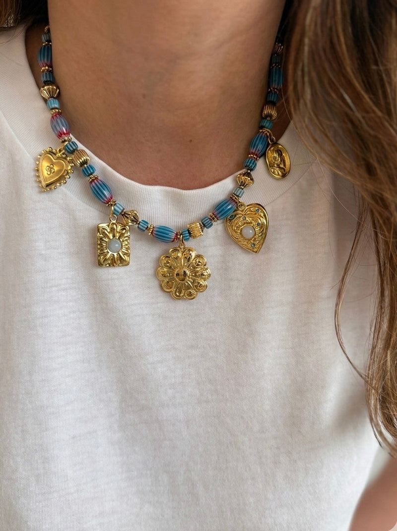 Collier Angela - Bleu