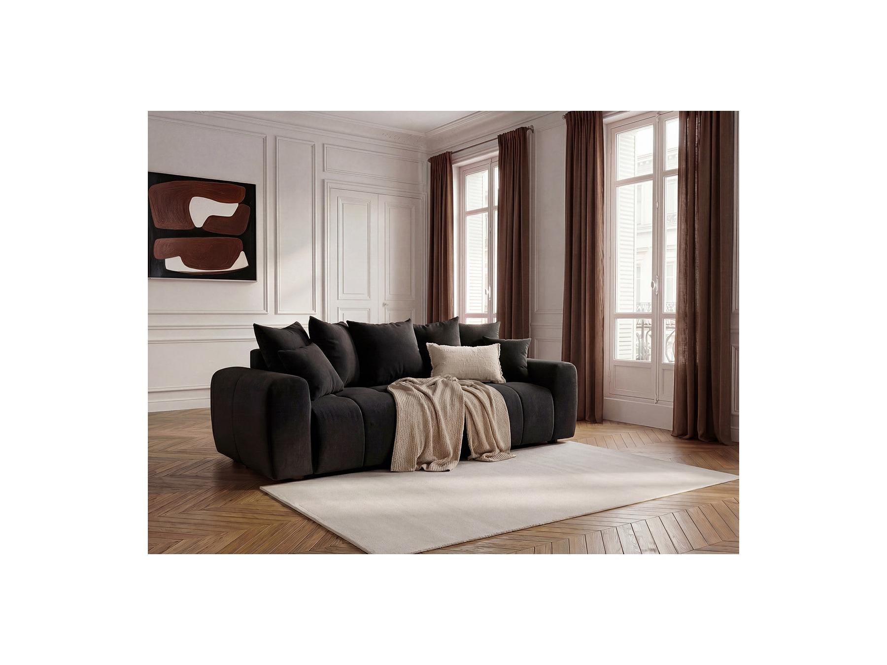 Roxelane - Canapé 3 Places Convertible - Tissu Chiné