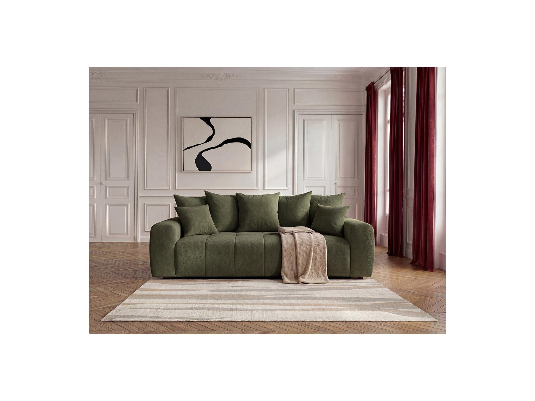 Roxelane - Canapé 3 Places Convertible - Tissu Chiné