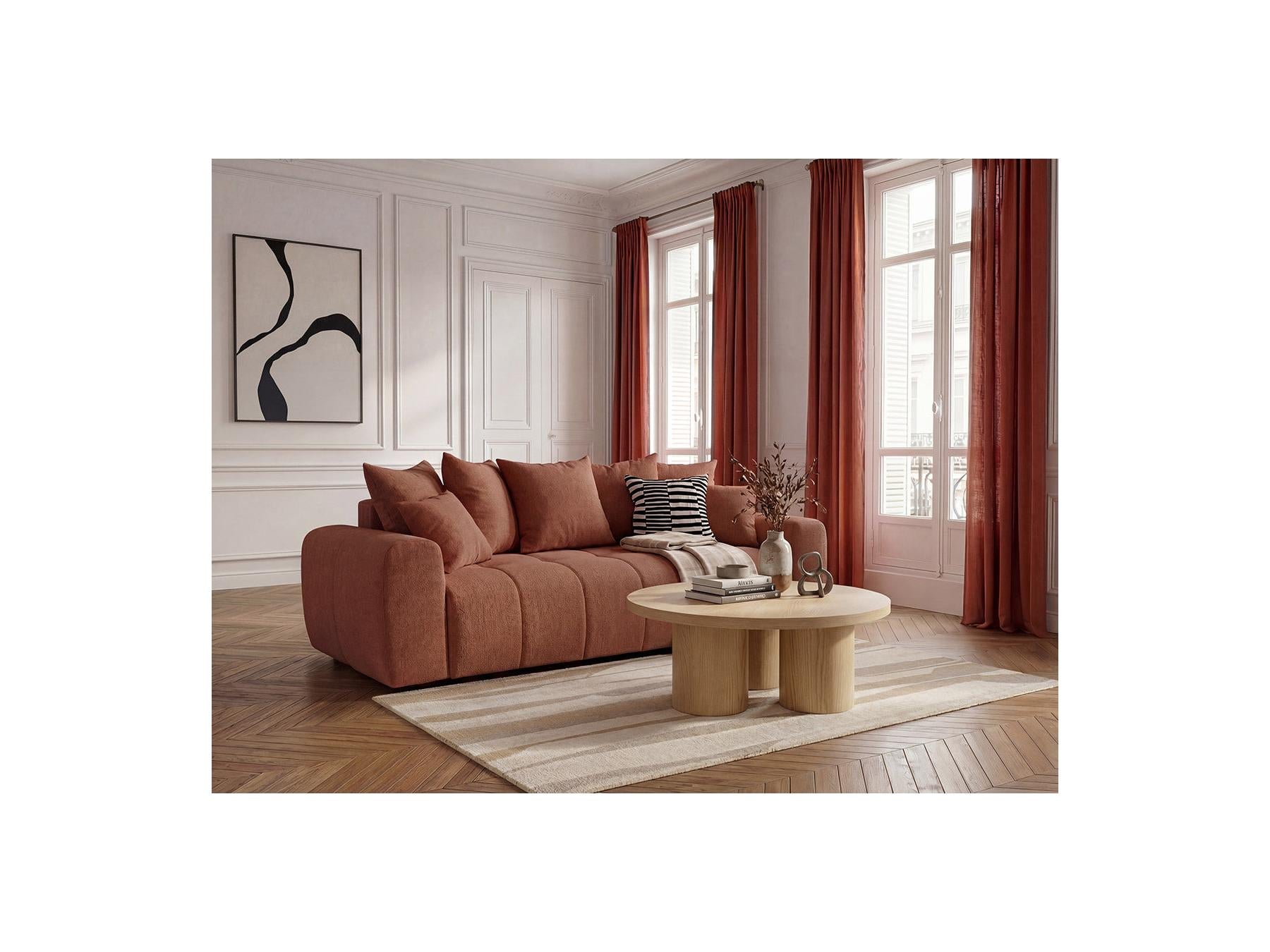 Roxelane - Canapé 3 Places Convertible - Tissu Chiné
