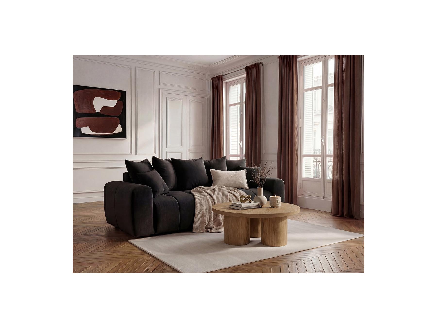 Roxelane - Canapé 3 Places Convertible - Tissu Chiné