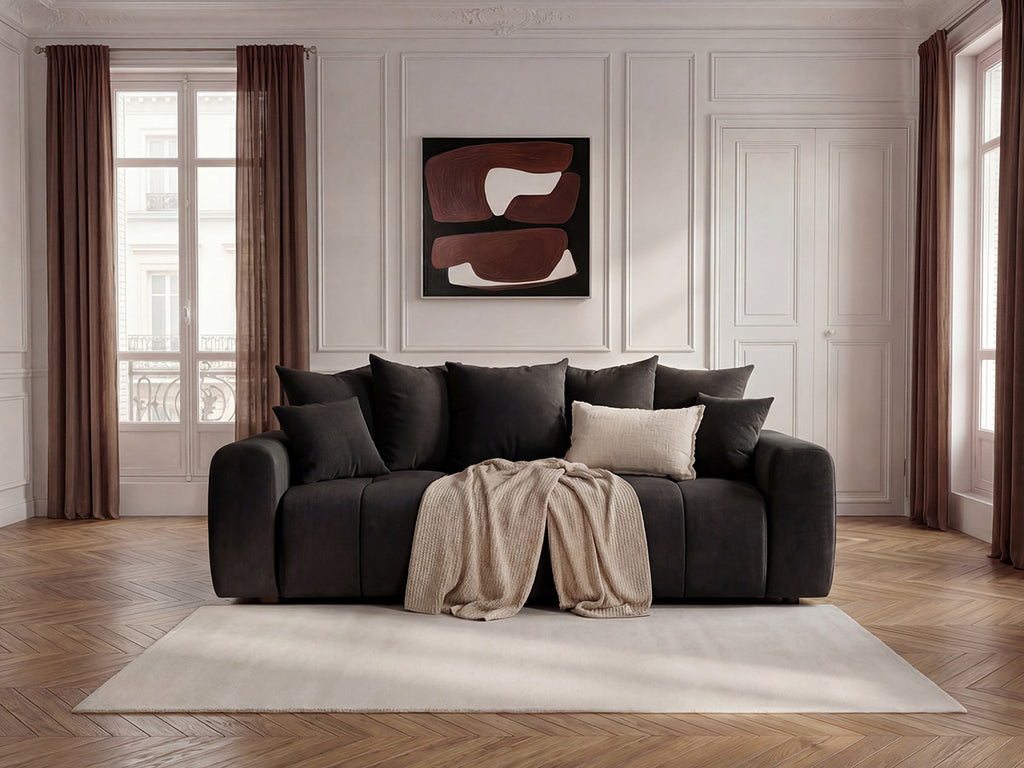 Roxelane - Canapé 3 Places Convertible - Tissu Chiné